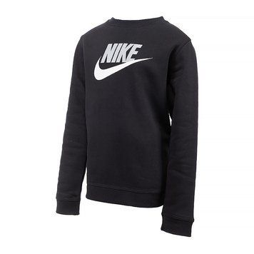 Дитячий світшот Nike Logo Printing Athleisure Casual Sports Round Neck Pullover Boy Black | CV9297-011 фото
