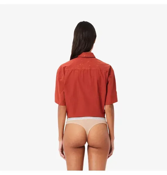 Жіночі труси Lacoste Stretch Cotton String Beige/Brown | 8F1341I87 фото