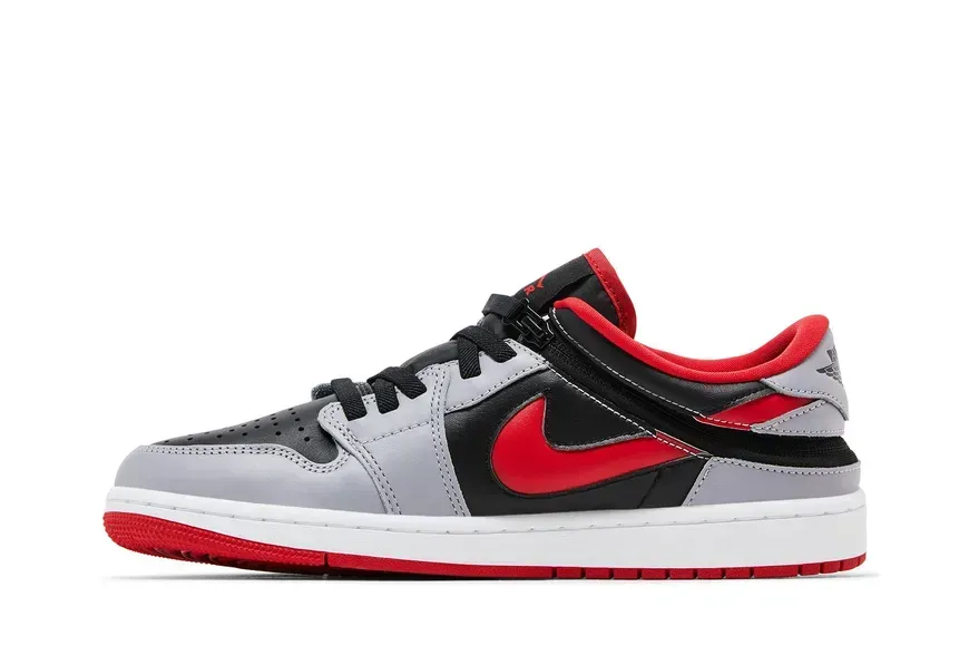 Кросівки Air Jordan 1 Low FlyEase 'Black Cement Fire Red'| DM1206-006 фото