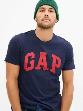 Чоловіча футболка Gap V-BASIC LOGO | 550338-04 фото